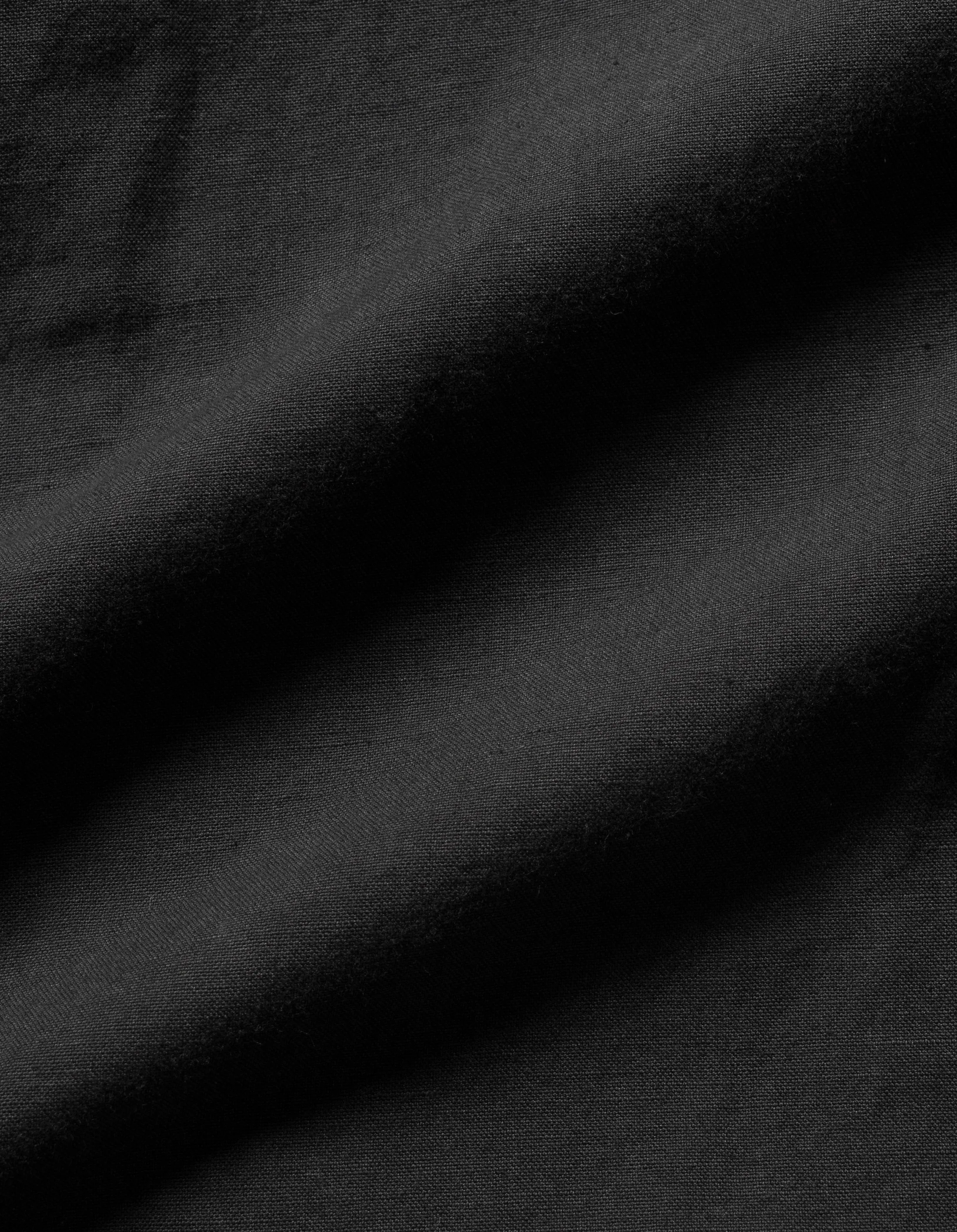 6079 Asym Monk Hemp Shirt Black