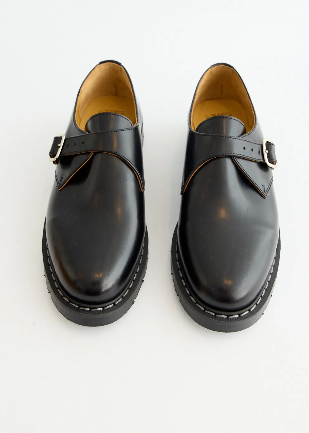 Black Hi-Shine Monk Shoes