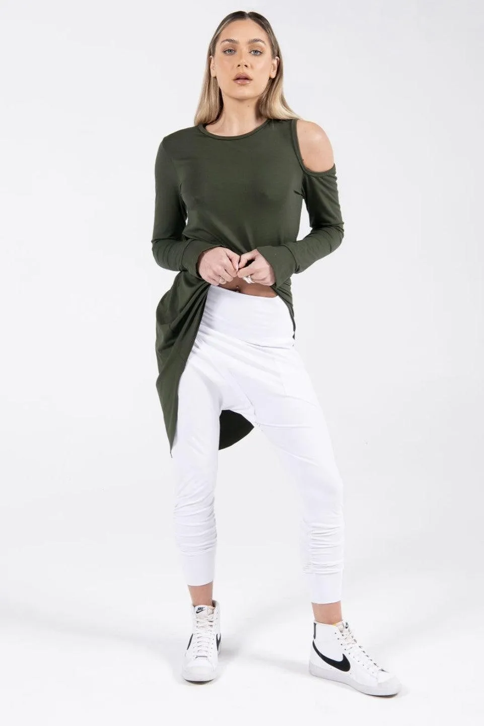 Cotton Asymmetric drop crotch pant UNISEX