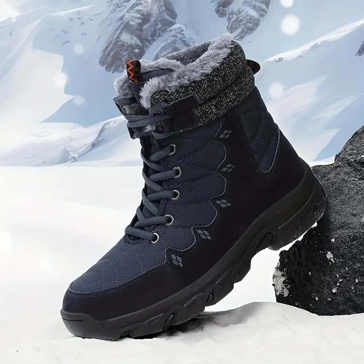 Men's Work Boots Waterproof Hiking Sneakers Boot with Comfort Women's Working Shoes Business Casual Waterproof Outdoor Shoes Lightweight Anti Slip Hike Grounded Footwear