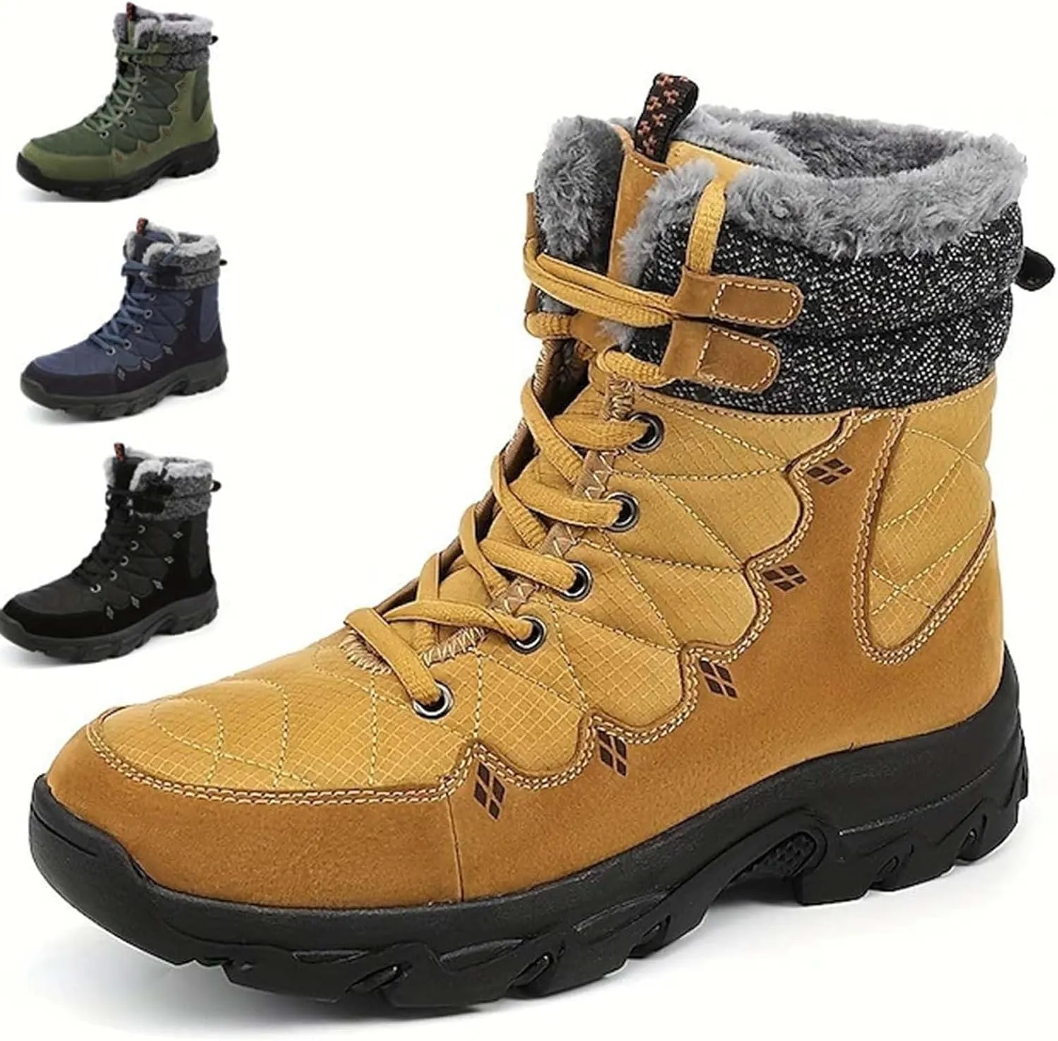 Men's Work Boots Waterproof Hiking Sneakers Boot with Comfort Women's Working Shoes Business Casual Waterproof Outdoor Shoes Lightweight Anti Slip Hike Grounded Footwear