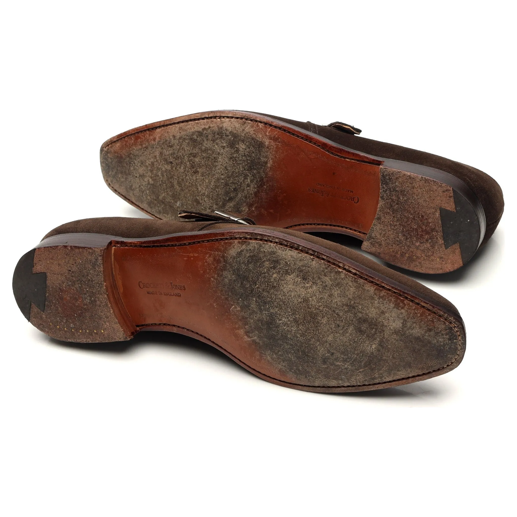 'Monkton' Dark Brown Suede Monk Strap UK 8.5 E