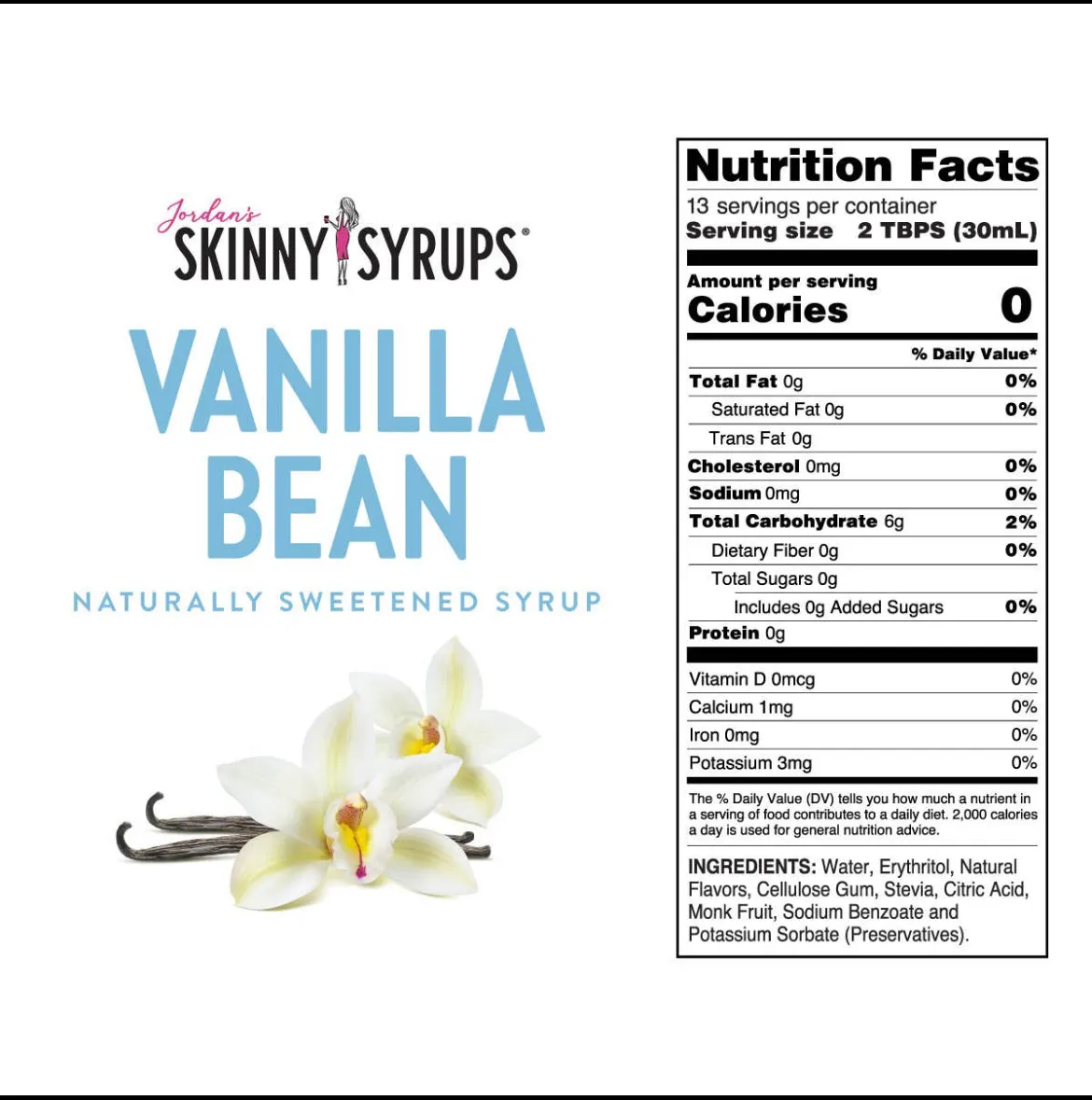 Naturally Sweetened Skinny Syrups ( flavors)