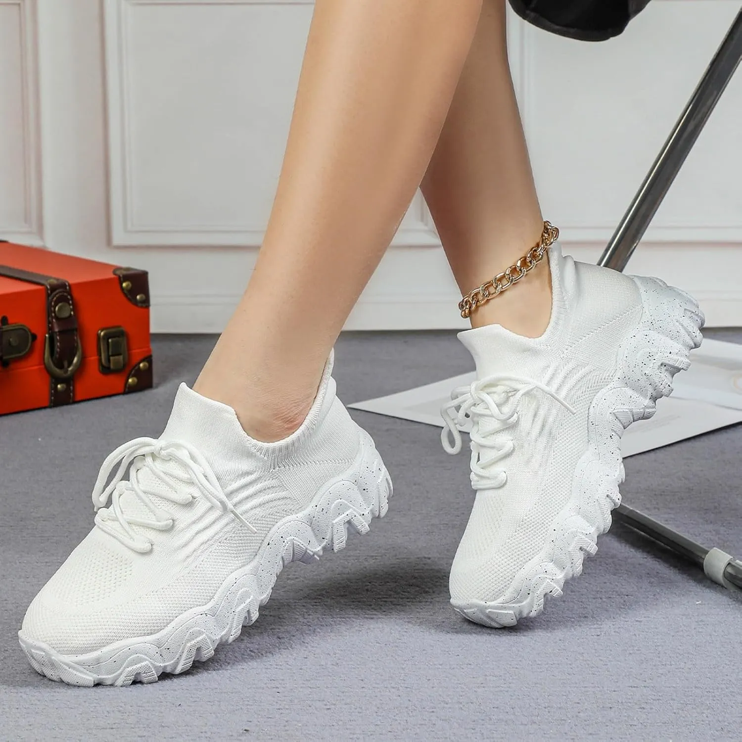 Ortho Pro Shoes for Women Men, Comfortwear Womens Mens Slip-ins Running Shoes Ortho Pro Classic Shoe Men Breathable Ankle Socks Non Slip Mesh Orthopedic Sneakers Walking Shoe