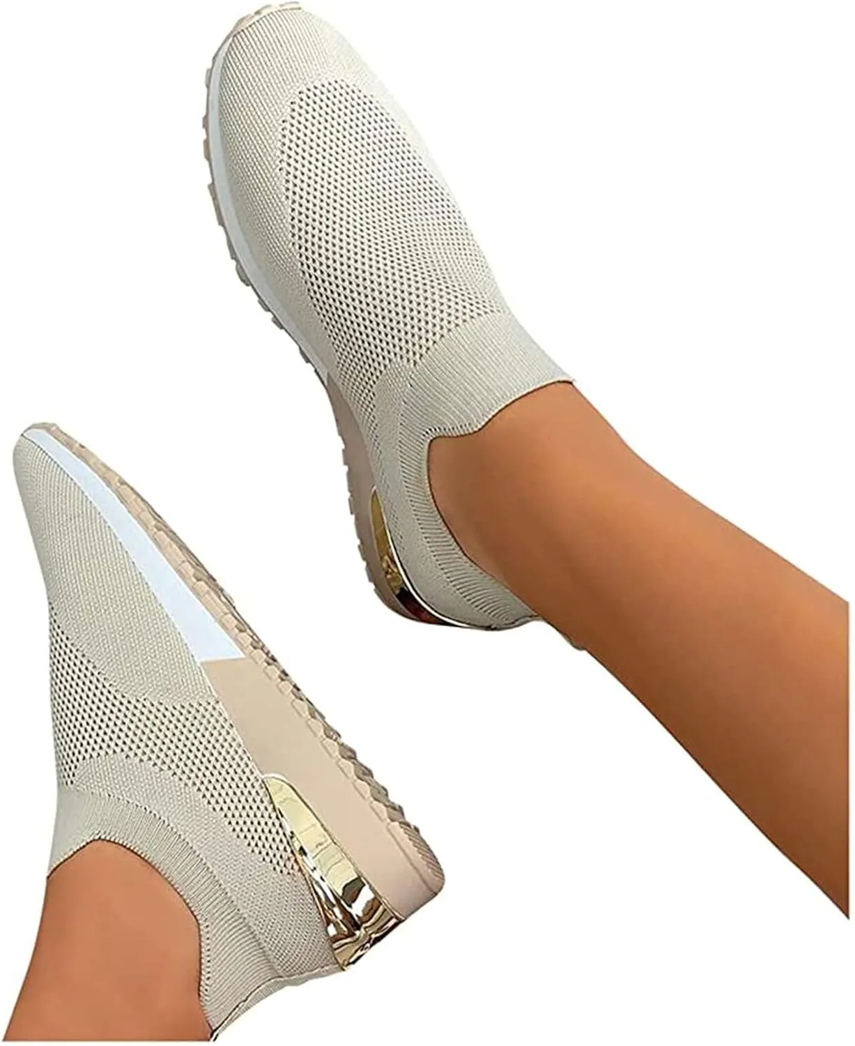 Shoes For Women Sneakers Trendy Slip On Walking Running Shoes Breathable Lightweight Athletic Workout Tennis Gym Sneakers